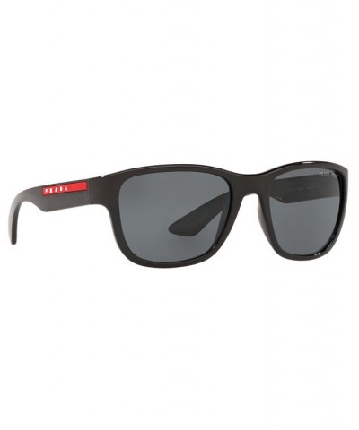 Men's ACTIVE Polarized Sunglasses PS 01US 59 BLACK/POLAR GREY $47.40 Mens