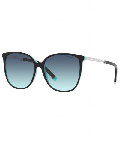 Women's Sunglasses TF4184 57 Havana on Tiffany Blue $86.16 Womens