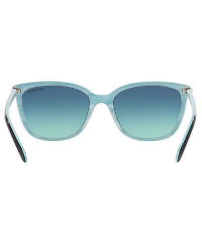 Sunglasses TF4105HB 55 TORTOISE BLUE/BROWN GRAD $73.34 Unisex