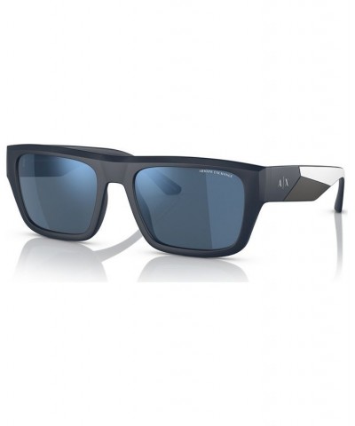 Men's Sunglasses AX4124SU56-Z Matte Blue $17.22 Mens