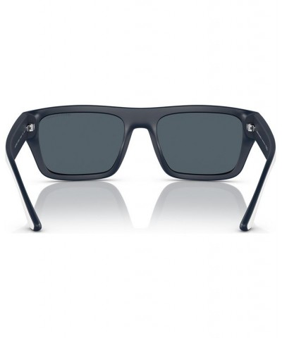 Men's Sunglasses AX4124SU56-Z Matte Blue $17.22 Mens