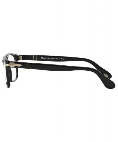 PO3012V Men's Square Eyeglasses Black $56.98 Mens