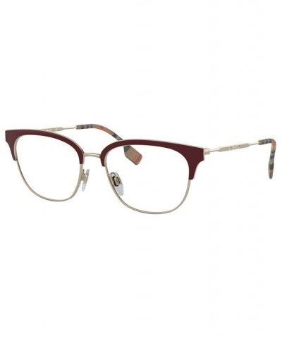 BE1334 Women's Square Eyeglasses Gold Red $39.88 Womens