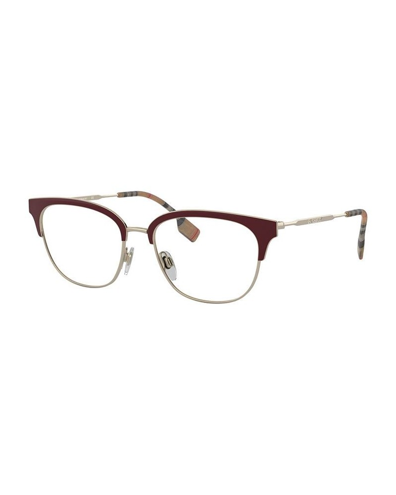 BE1334 Women's Square Eyeglasses Gold Red $39.88 Womens