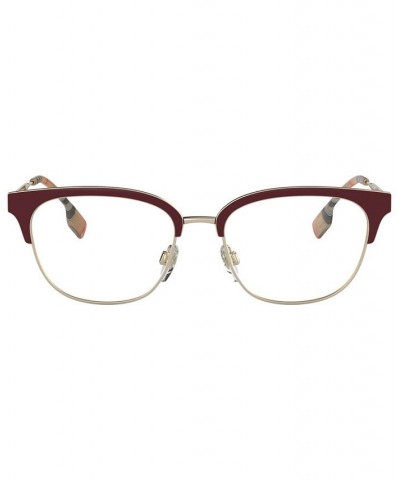 BE1334 Women's Square Eyeglasses Gold Red $39.88 Womens