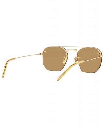 Unisex Sunglasses YS00027452-X Gold-Tone/Brown $116.15 Unisex