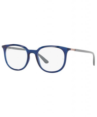 RX7190 Unisex Square Eyeglasses Transparent Gray $39.76 Unisex