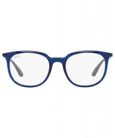 RX7190 Unisex Square Eyeglasses Transparent Gray $39.76 Unisex