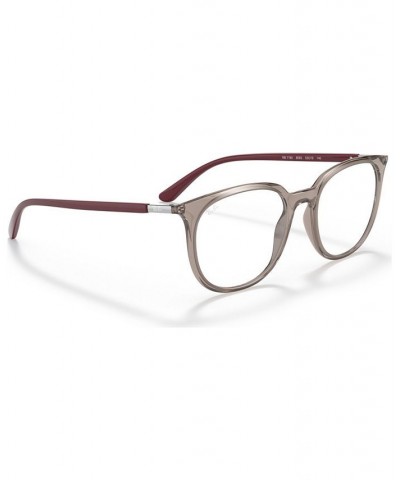 RX7190 Unisex Square Eyeglasses Transparent Gray $39.76 Unisex