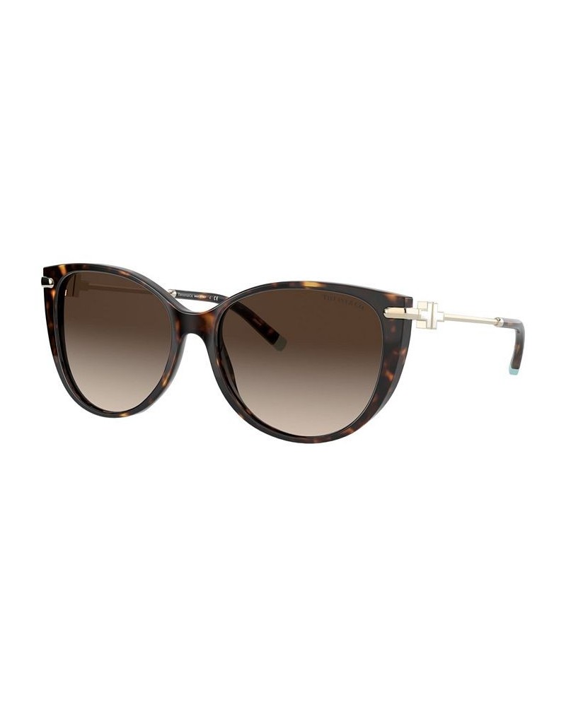 Women's Low Bridge Fit Sunglasses TF4178F 57 Havana $88.78 Womens